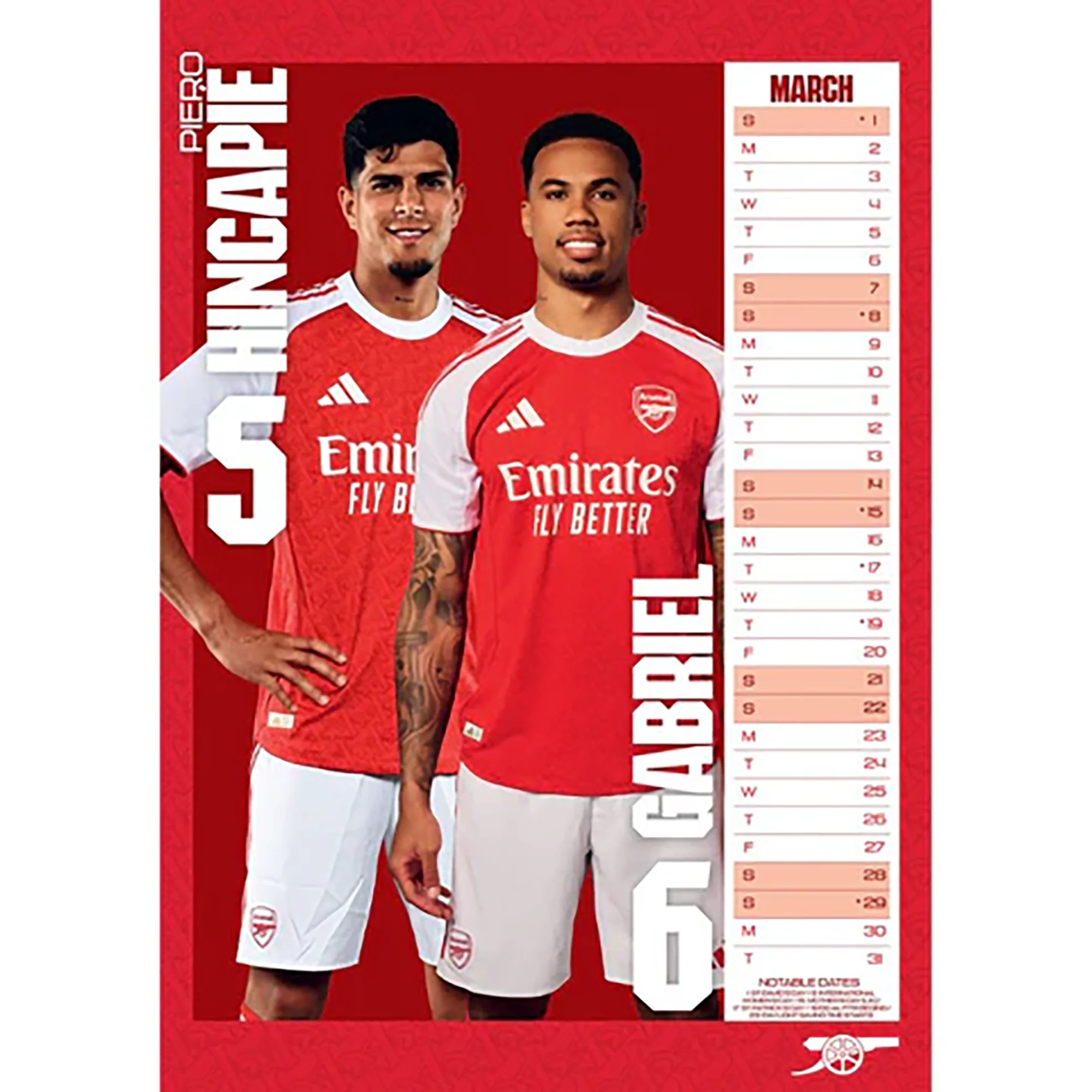 Arsenal 2026 A3 Calendar - Image 2