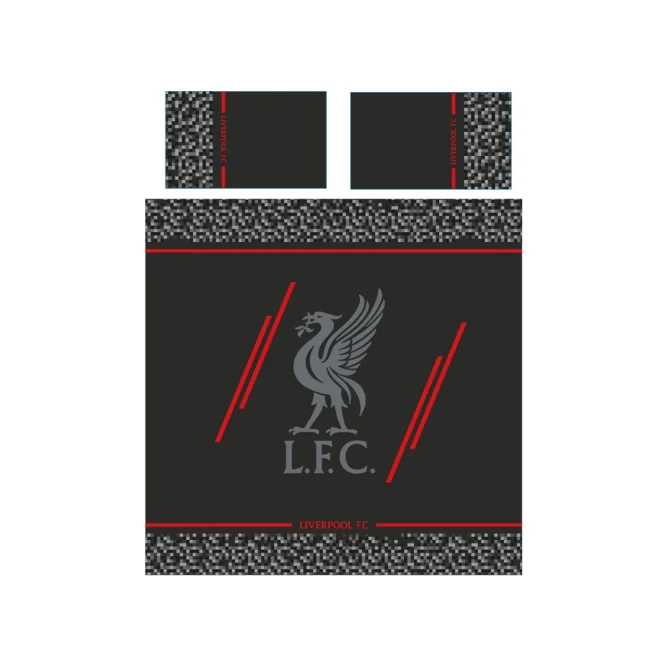 LFC Duvet Cover Set Double Black - Image 2