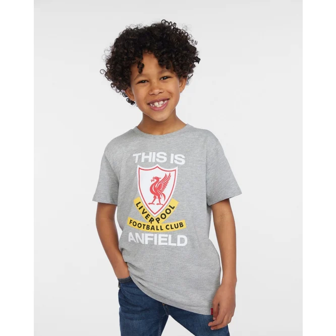 LFC Junior This Is Anfield Grey Marl Tee - Image 2