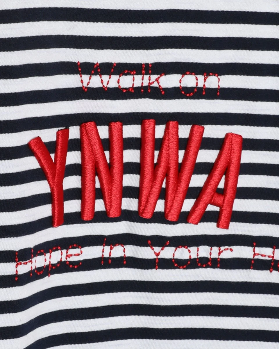 LFC Junior Navy/White Stripe Walk On Tee - Image 4