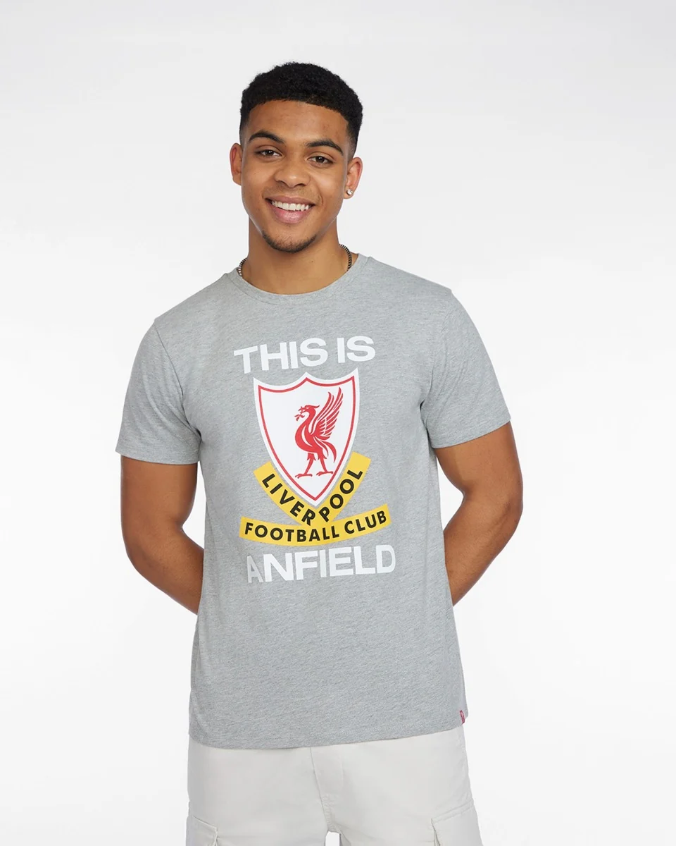 LFC Mens This Is Anfield Graphic Tee Grey Marl