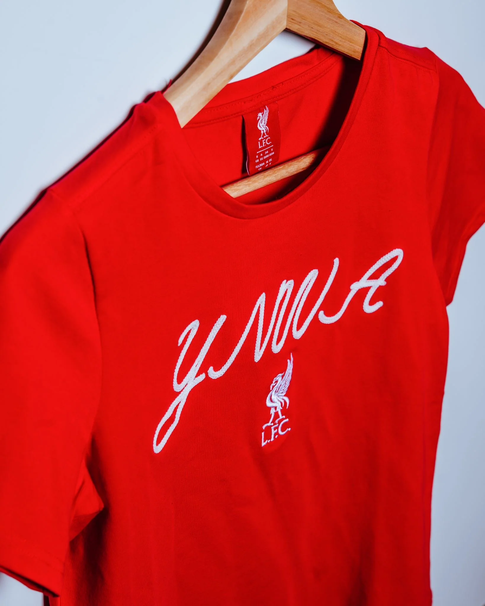 LFC Womens YNWA Script Tee Red - Image 2