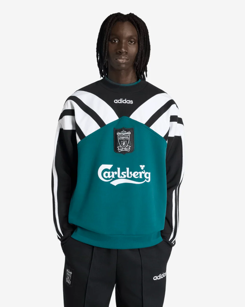 Liverpool Adidas Bringback 95-96 Adults Crew Sweat - Image 7