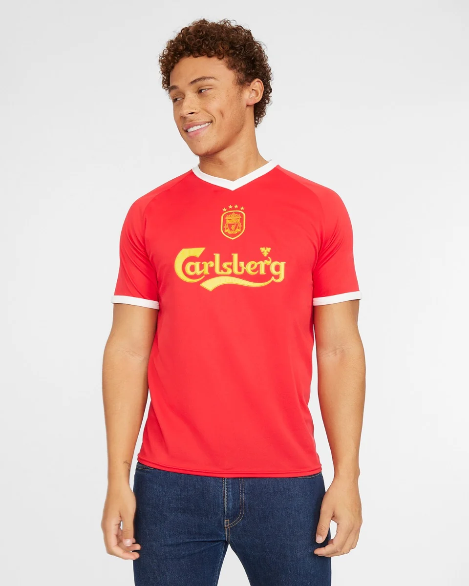 LFC Adults Retro 01-03 Euro Home Shirt - Image 3