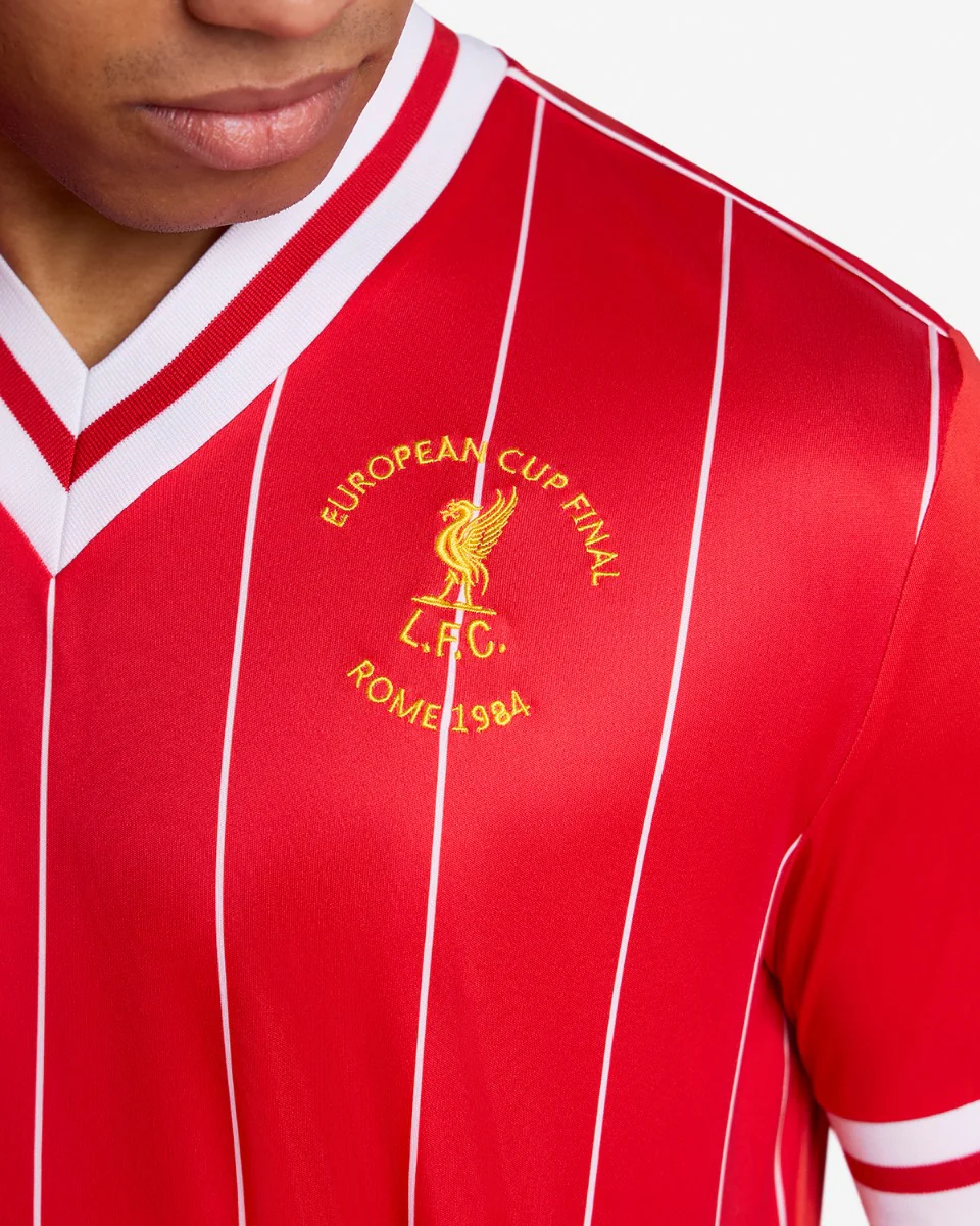 LFC Adults Retro 1984 Rome Home Shirt - Image 7